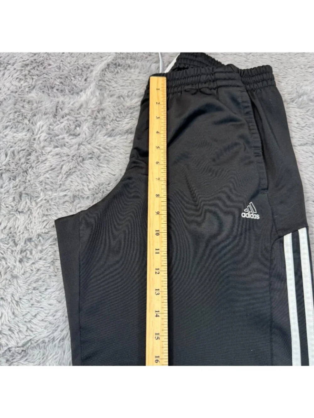 Adidas Pant Men's M Black Polyester Track Performance Workout Jogging Running